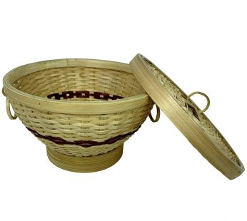 Sahya Dale Bamboo Basket with Lid- Multipurpose – Chapati – Paratha – Roti- Organic – Hand Made
