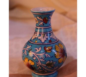 Blue Pottery Surahi Vase 6 Inch